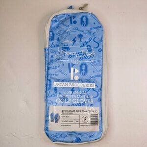 Bruce Bolt Bryan Bros Golf Gloves 2 Pack Baby Blue Women’s Small Cabretta NWT
